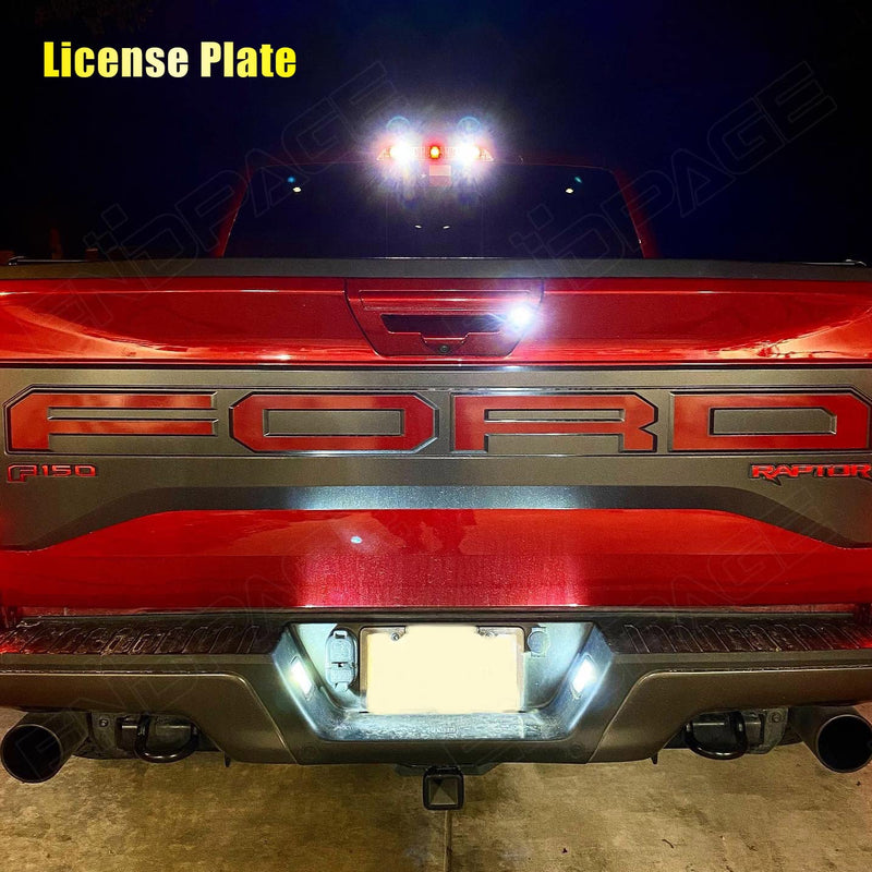 14-Pieces F250 F350 Interior LED Light Kit for 1999-2016 Ford F-250 F-350 Super Duty White 6000K Interior LED Lighting Package + Cargo Lights, License Plate Lights, Install Tool