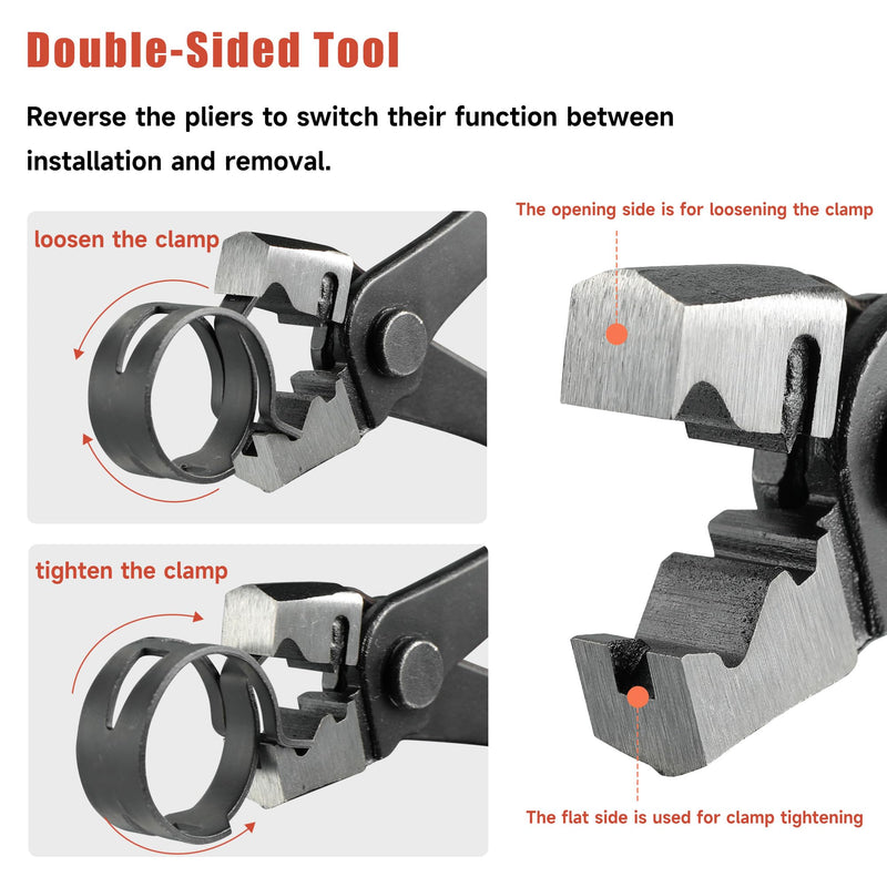 AKIHISA CV Boot Clamp Pliers, 7inch Hose Clamp Pliers, Clic & Clic-R Type for Automobile Collar Repair Tools