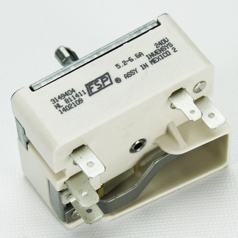 Supco ES9404 Surface Element Infinite Switch Replaces Whirlpool WP3149404, AP6007668, AP3095448, 3149404