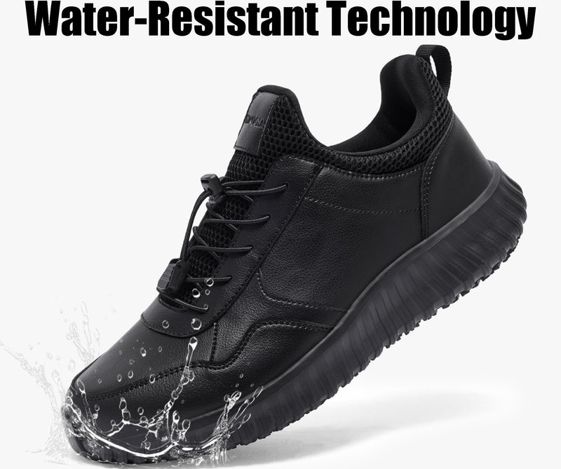 Men's Non Slip Work Shoes Black Slip Resistant Waterproof Sneakers Kitchen Slip On Lightweight Walk Food Service Chef Nurse Cushioning Shoe Delivery Footwear 11