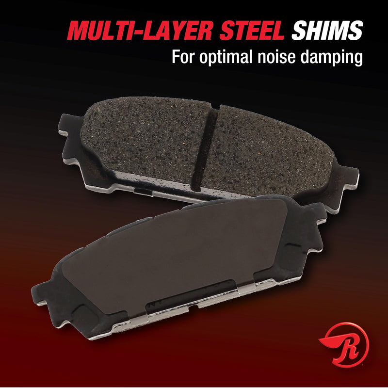 Raybestos R-Line Automotive Replacement Rear Ceramic Brake Pad Set for Select Nissan Altima, Rogue, Sentra, Murano, Maxima, Pathfinder, Z Model Years (MGD905CH)