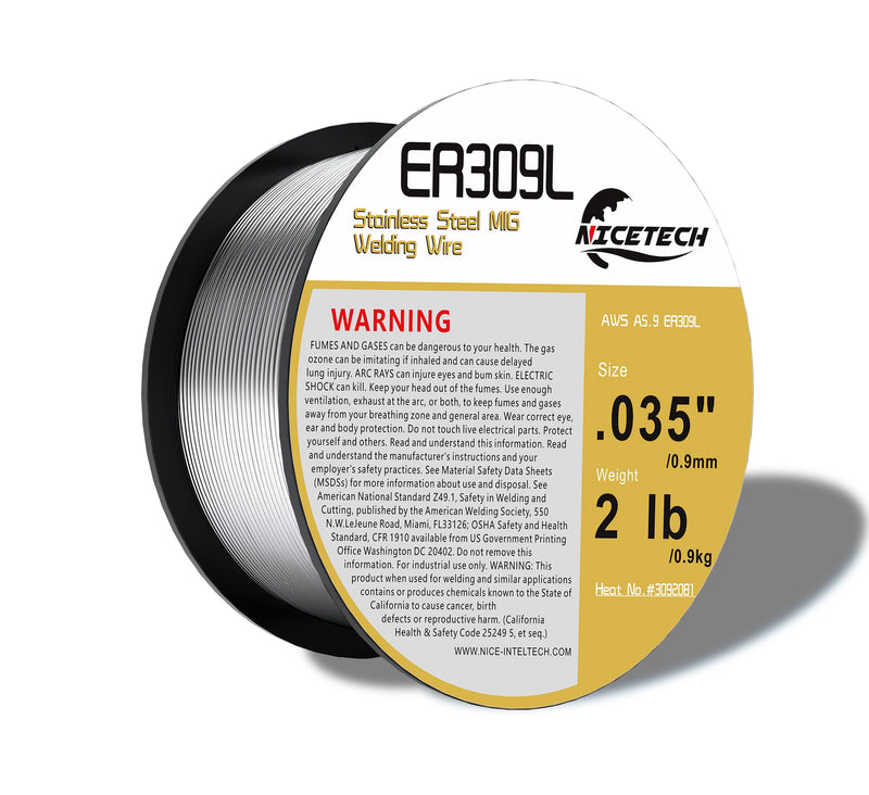ER309L Stainless Steel MIG Welding Wire .035-Diameter, 2 Pounds Spool, Silver, Package of 1 D0.9