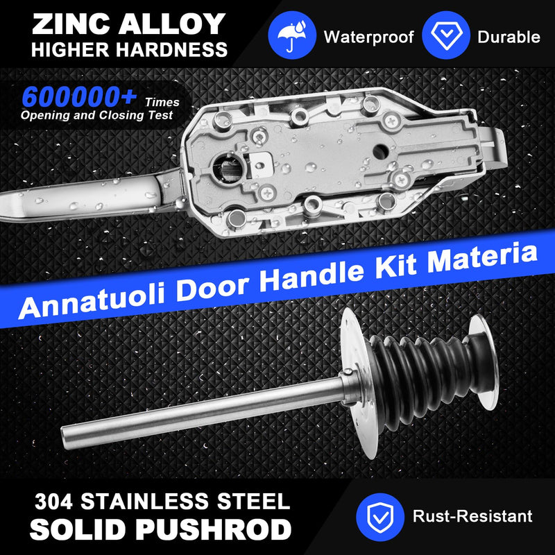 Walk in Cooler Door Handle, Door Closer Latch Kit, Doors Handle and Coolers Radial Latch for Freezer, Containers, Warehouse, 1/8 in to 1/4 in Flush and Release Handle New-1/8-1/4-Flush-Silver