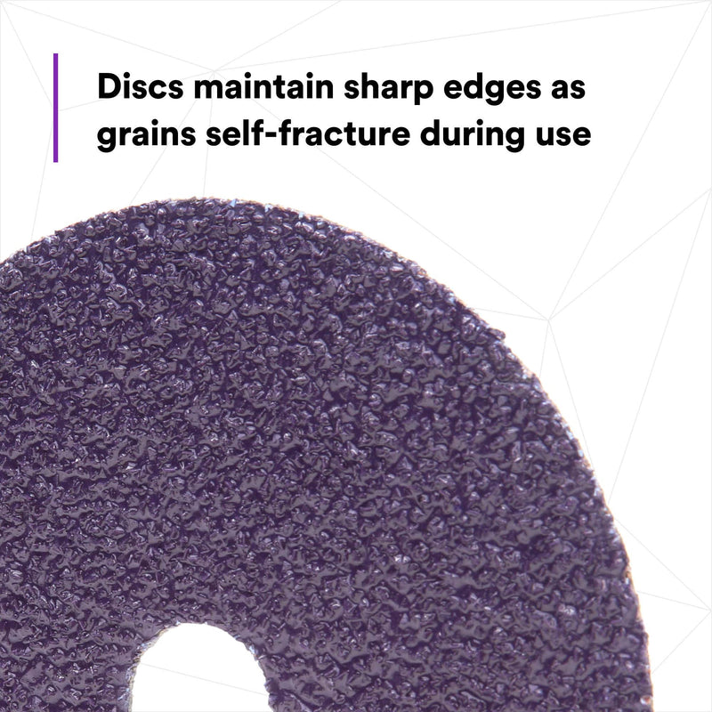 3M Cubitron II Abrasive Fibre Disc, 33413, 5 in x 7/8 in, 36+ Grit, 5 Pack, High Performance, Fast Cutting, Long Lasting Very Coarse