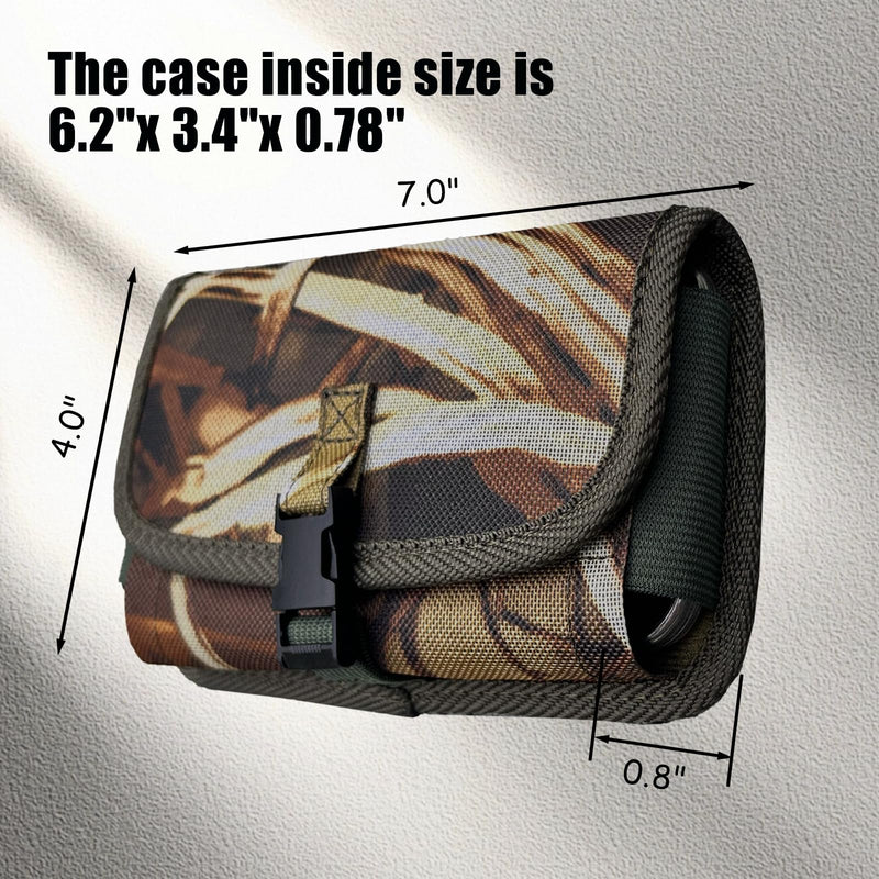 Camo Cell Phone Holster for Men, Belt Clip Phone Holder, Large Tactical Phone Pouch for iPhone 17 16 15 14 Pro Max 17 16 15 14 Plus, for Galaxy S25 Ultra,S25 Plus,Heavy Duty Buckle Closure