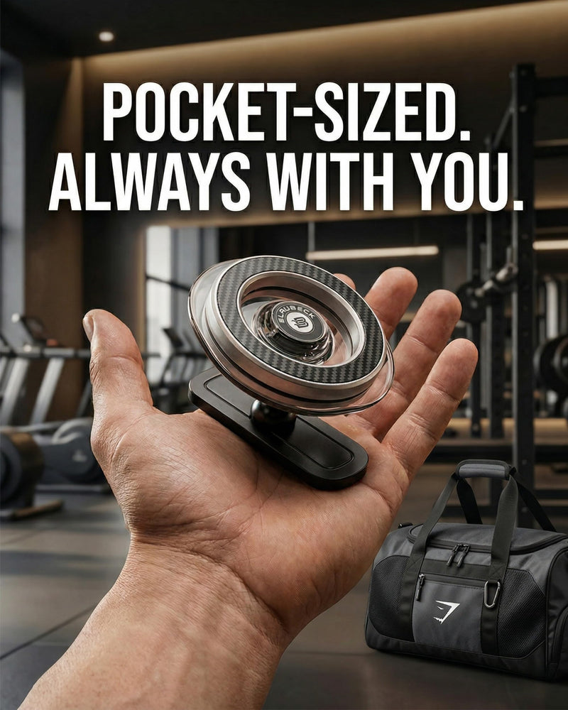 MagSafe Gym Magnet Mount for Gym and Squat Rack, Metal Phone Holder | Snaps to iron and steel racks, benches, golf carts. Ball joint 360 tilt. Android works with the included ring