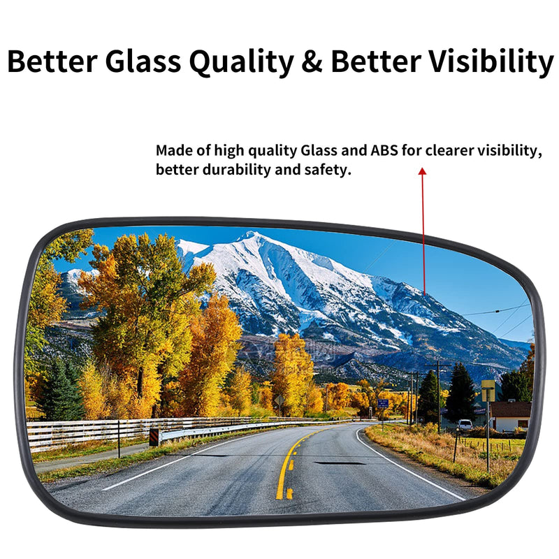 Passenger Side Mirror Replacement for 2003 2004 2005 2006 2007 Honda Accord Mirrors Glass - Convex Mirror Glass, Right Side Rear View Mirror Passenger Side (Right)