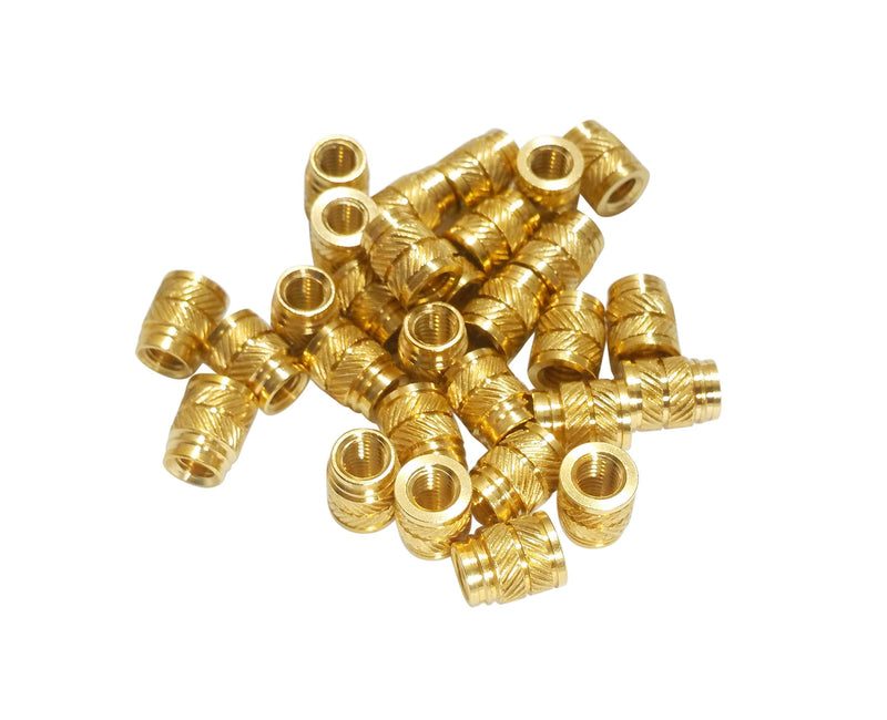 [initeq] #1/4-20 1/4" Threaded Heat Set Inserts for 3D Printing (100, Long) 100
