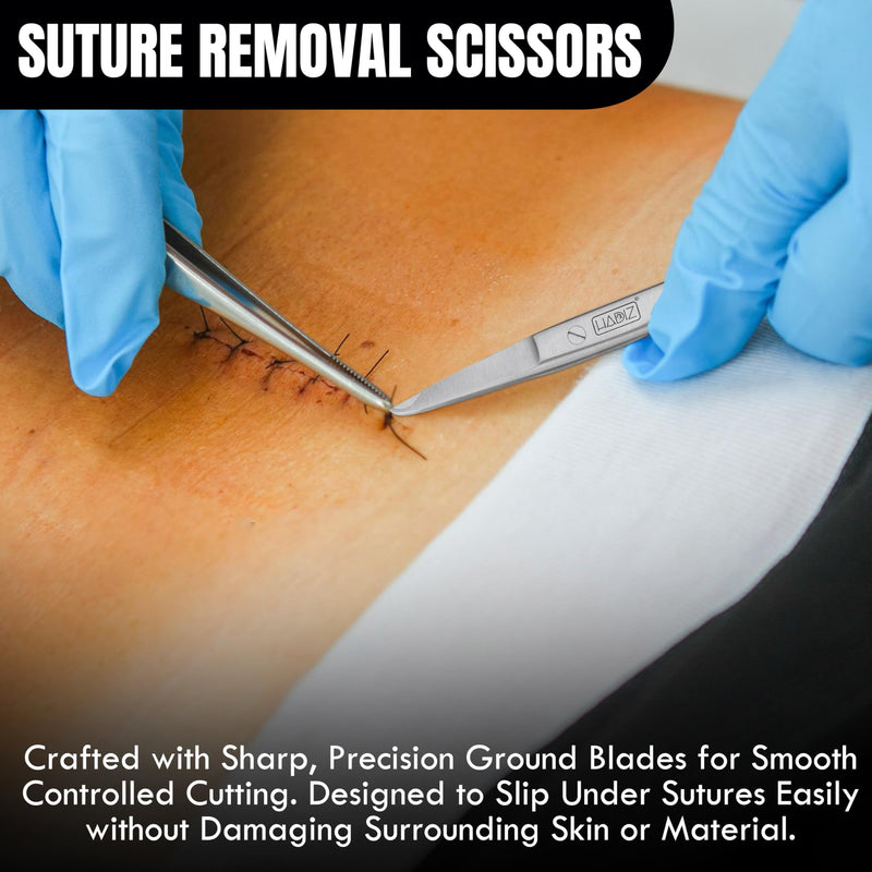HADIZ Suture Removal Kit Includes Suture Removal Scissor Forceps Stainless Steel Suture Removal Tools