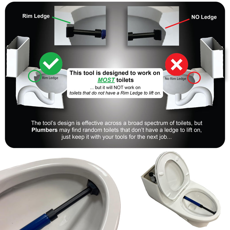 Plumber's Toilet Lift & Carry Tool | Easily Line up T-Bolts | USA & Patented | Pick Up Stix®