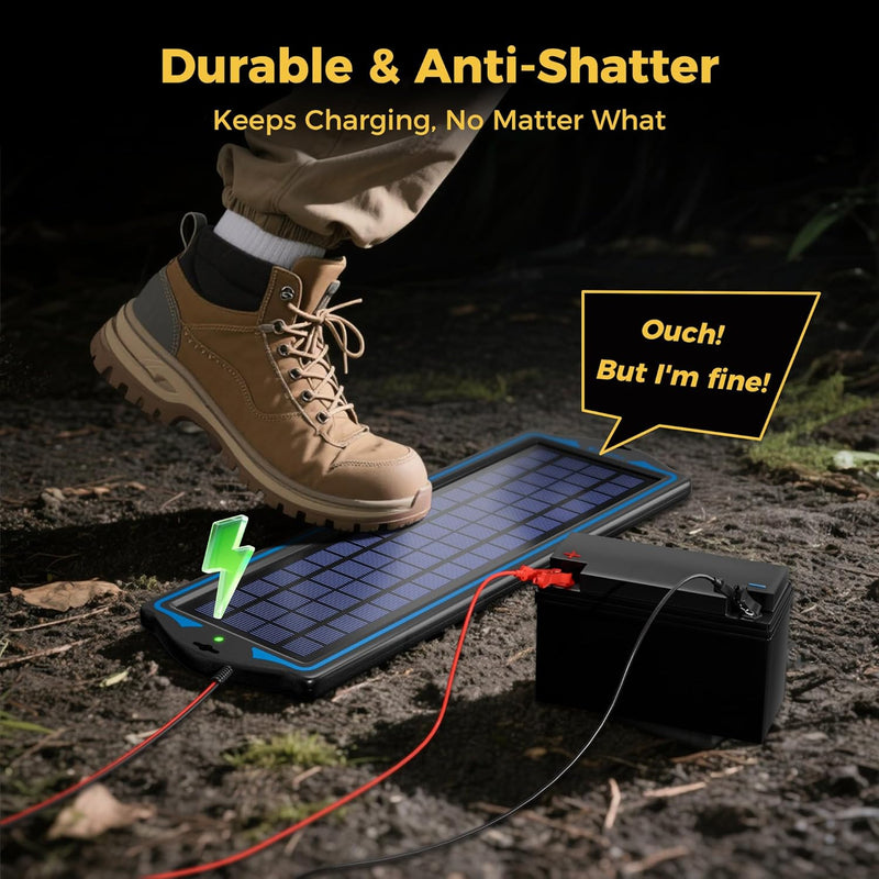  [AUSTRALIA] - SUNAPEX 12V Solar Trickle Charger Portable Power Solar Panel Solar Battery Charger 12 Volt Waterproof Solar Battery Maintainer for Car Truck Boat RV Motorcycle Marine Trailer Battery 1.8W