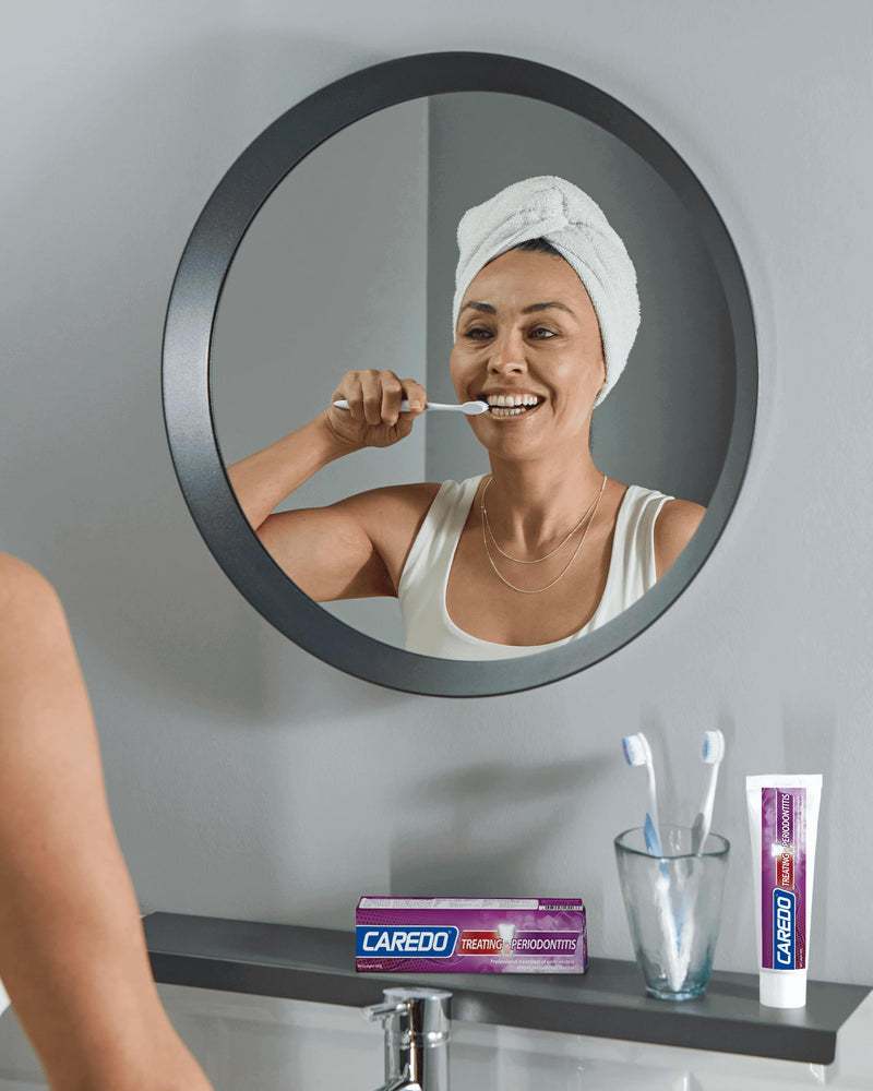 CAREDO New Taste Gum Repair Toothpaste for Adults, Fluoride Free Periodontal Treatment for Receding Gums, Recession Bleeding Periodontitis, Reverse Gingivitis, Plaque Control & Bad Breath 3.52 OZ
