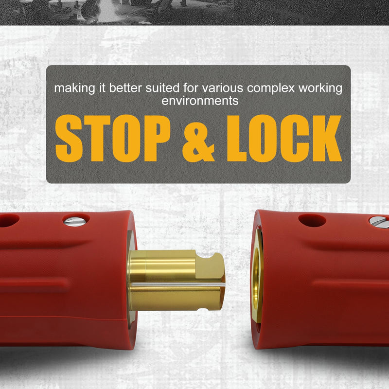 LC-40 PRO Series Welding Cable Connectors Set (4-Pack) (Red) Red