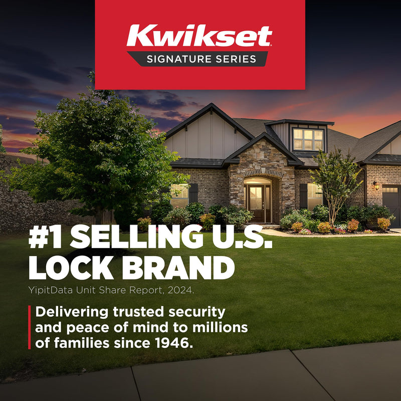 Kwikset Lisbon Square Entry Door Knob with Lock and Key, Secure Keyed Handle Exterior, Front Entrance and Bedroom, Polished Chrome, Pick Resistant SmartKey Rekey Security