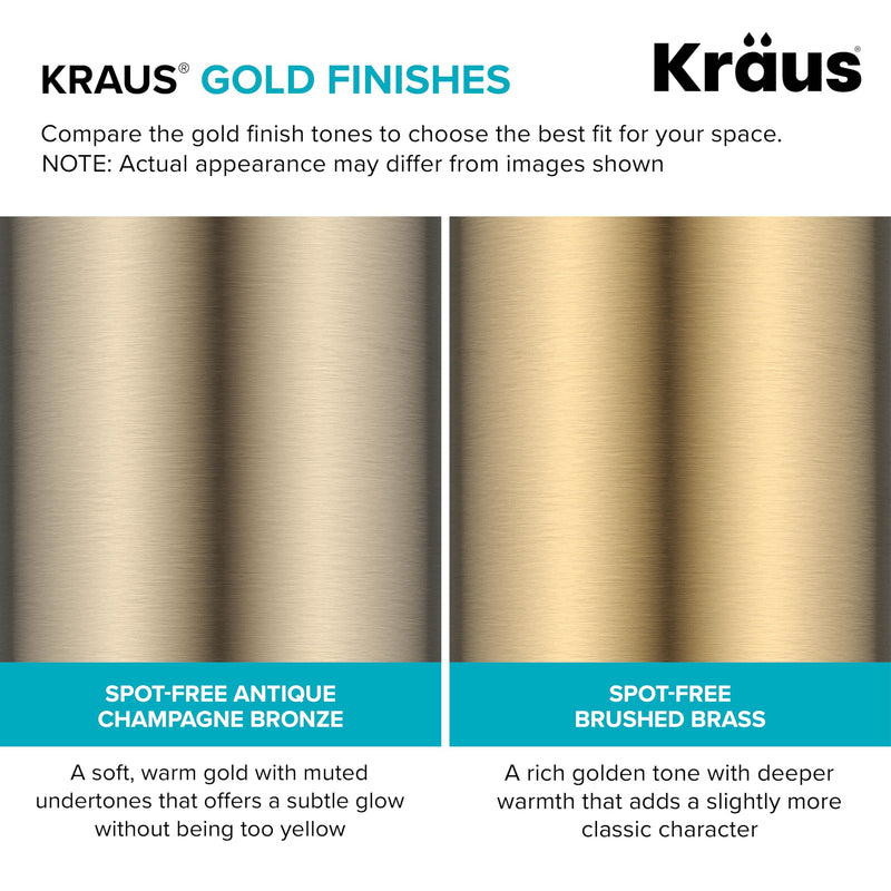 KRAUS Kitchen Soap and Lotion Dispenser in Spot-Free Antique Champagne Bronze, KSD-43SFACB Spot Free Antique Champagne Bronze