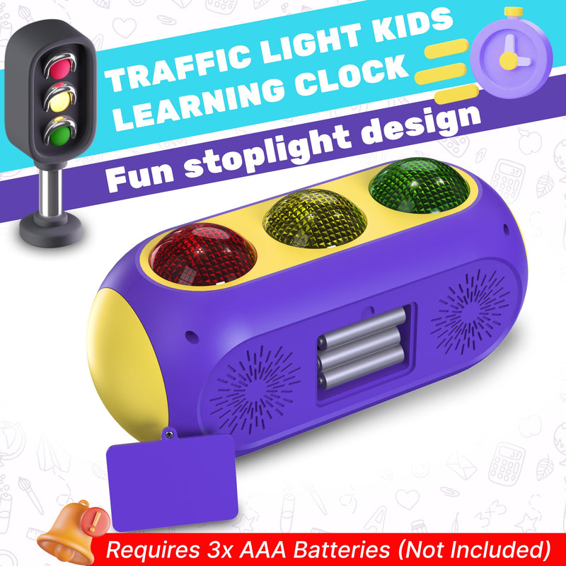Visual Classroom Timer for Kids & Teachers w/Visual and Audible Alarms - Light Timer Green(GO) Orange(Alarm) Red(Stop) for Lessons Exam Quiz Break Time Tracking Kids