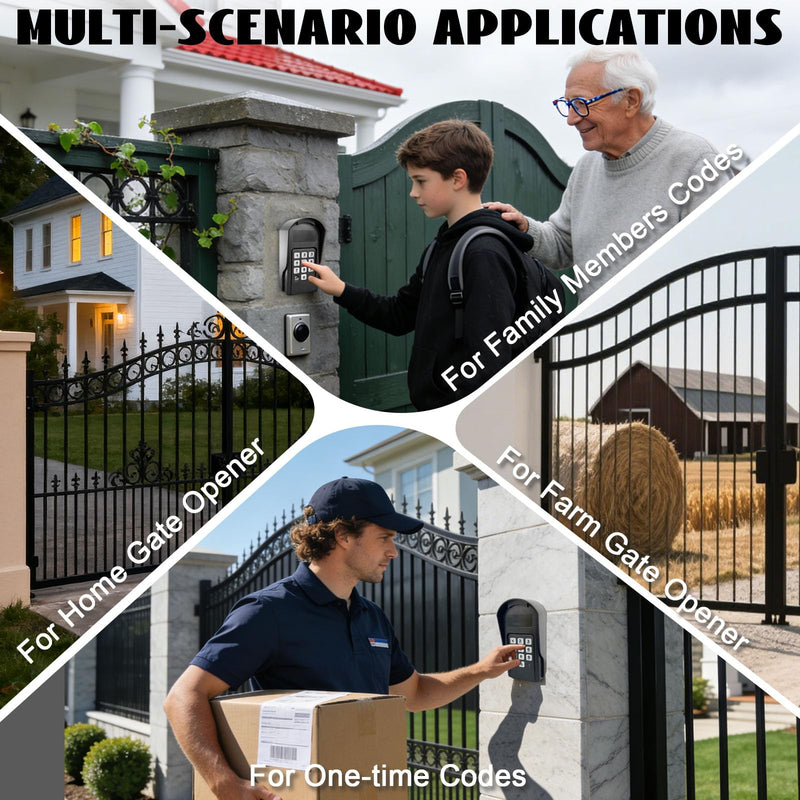 FM137 Wireless Digital Keypad Replacement for Mighty Mule Automatic Gate Opener, Gate Keypad Control Compatible with Mighty Mule MM271, MM272, MM371W, MM372W, MM571W, MM572W (318MHZ) FM137 Keypad