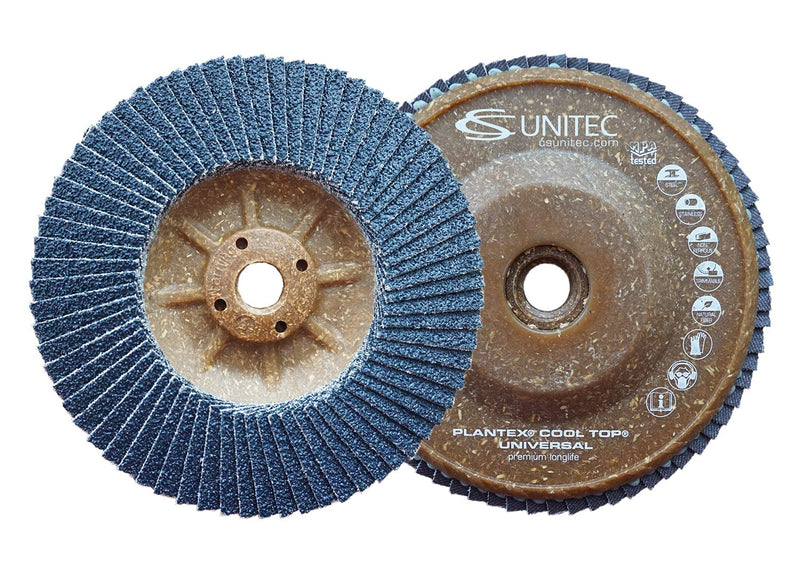 CS UNITEC | 93564 | PLANTEX® Spitfire Premium Zirconia 4 1/2" Dia, 40 Grit, 5/8"-11 Arbor (Pack of 10) - Made in Germany 4.5"