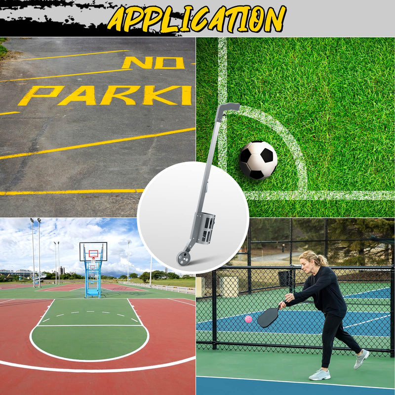 Zonon 1 Pcs Marking Paint Wand for Inverted Spray Paint 5.7 x 3.38 x 32.4 Inch Line Stripe Ground Wheeled Marking Wand Stick for Sport Field Utility Parking Construction Identification, T-tip Nozzle