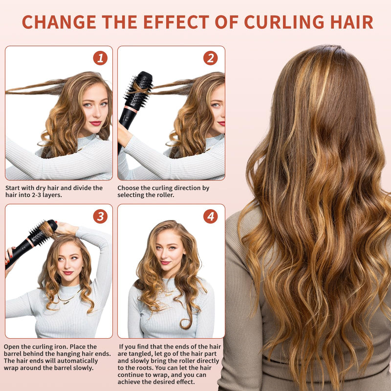 1000W Air Styler 6 in 1 Hair Styler,Magic styler High-Speed Hair Dryer Brush,Multi-purpose styling tool,For All Hair Types,Straighten, volumize, smooth, dry and blow dry hair styler – Ionic Technology