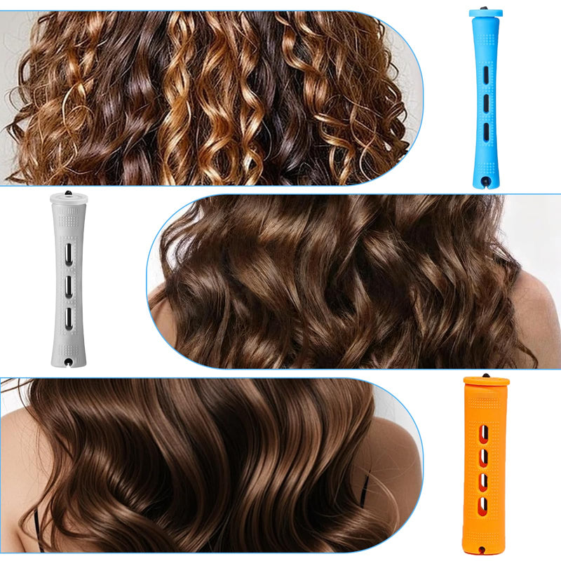 Perm Rods, Cold Wave Hair Perm Rods Hair Rollers Set with Rat Tail Comb | 108pcs Large Medium Small Hair Curlers Kit for Long & Short Hair Different Hairdressing Styling Tool or DIY