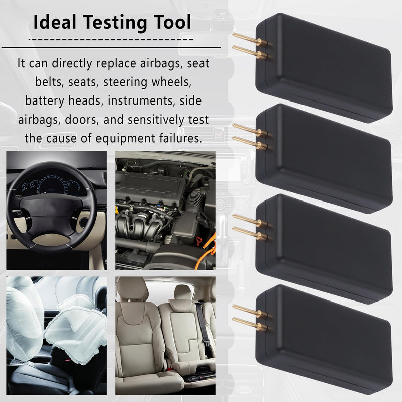 4PCS Airbag Bypass Resistor Car Diagnostic Tool,Professional 12V Car SRS Airbag Simulator Tester with 2 Pin Plug,Universal Car Diagnostic Scanner for Quickly Locating Airbag Faults 1.92x0.76x0.42 inch