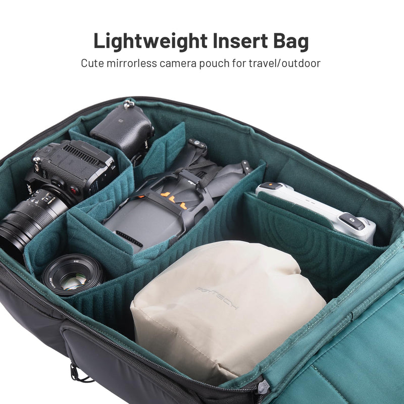 PGYTECH OneGo Drawstring Small Camera Bag Soft Cute Camera Pouch Handbag | Forest Camera Sling Bag Compatible with Mirrorless Cameras/Nikon/Canon/Sony/Fuji/Pocket 4 Camera Case, Forest