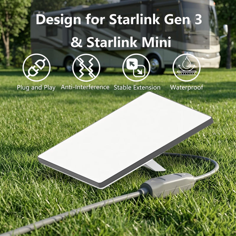 Starlink Cable Coupler for Ethernet Adapter Gen 3 & Mini Dish | IP68 Waterproof Outdoor RJ45 Cable Connector,Plug & Play No Wire Cutting,10Gbps Adapter Supports Cat6/Cat7