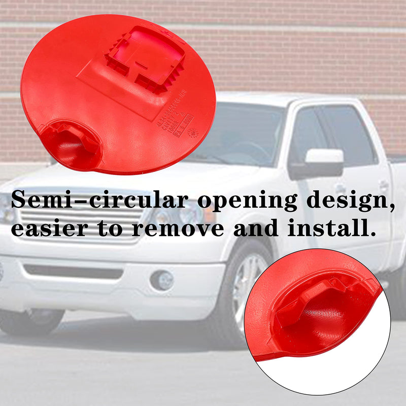 Replace 4L3Z-99405A26-EAA Red Gas Tank Cap - Ford F-150 (2004-2008) & Lincoln Mark LT (2006-2008) Side Fuel Door