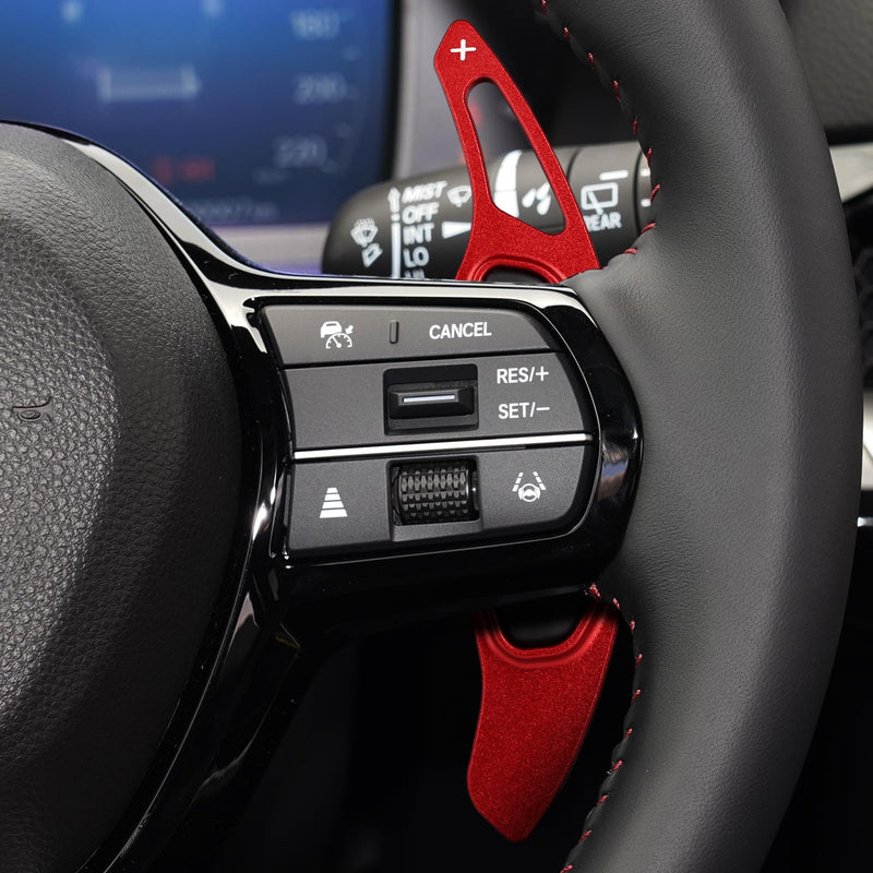 CKE 2pcs Compatible with Honda Civic CR-V Accord Pilot 2026 2025 2024 2023 Accessories Car Paddle Shifter Extension Interior Shift Cover Trims -Red For Civic 2022-2026/ CRV Accord Pilot 2023-2026 Red