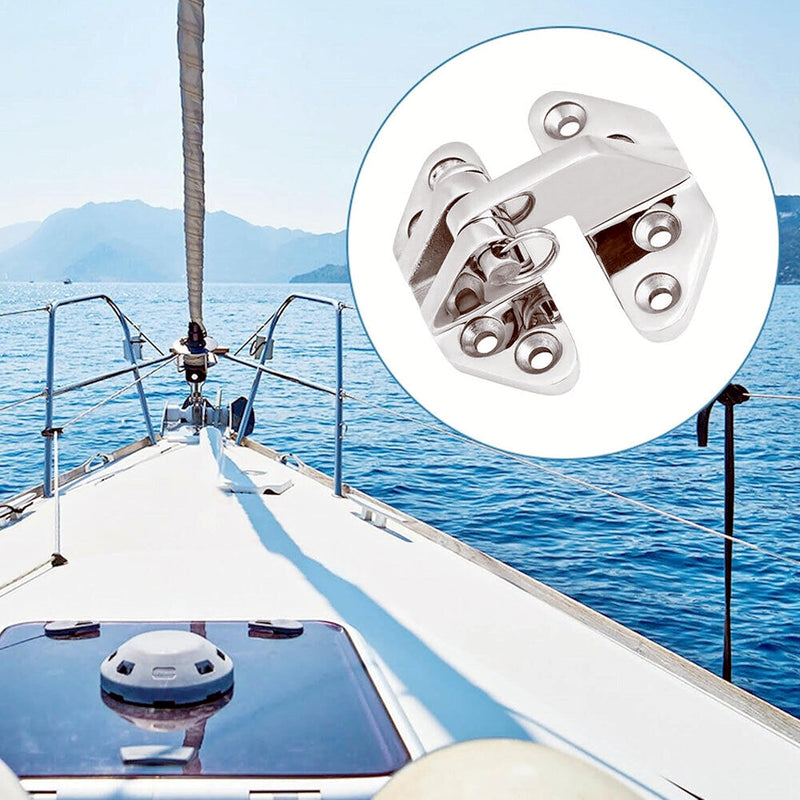 Long Reach Stainless Hatch Hinge, Heavy Duty Marine Grade Stainless Steel 316 Hinge with Removable Pin Ship RV Accessories Yacht Hardware Marine Hatch Hinge 1PC
