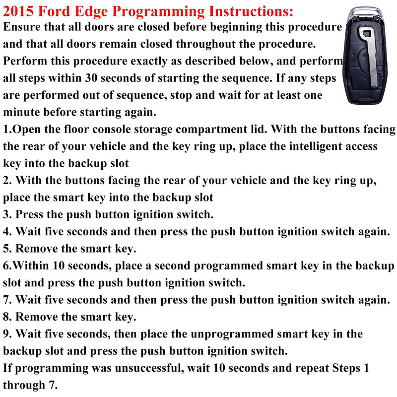 MechanMagic Key Fob Replacement Compatible for Ford Explorer 2016-2017 Edge Mustang Fusion Titanium Lincoln MKZ MKC 2014-2016 MKX 2016-2019 Smart Car Keyless Entry Remote Control 902Mhz 164-R7989