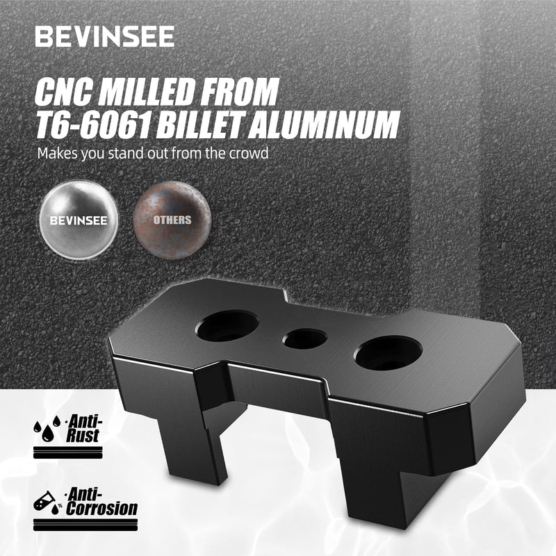Bevinsee Transmission Mount Insert Compatible with Audi A4 B8 B8.5 Q5 SQ5 S4 RS4 A5 S5 RS5 8K0399151BD Billet Aluminum Black