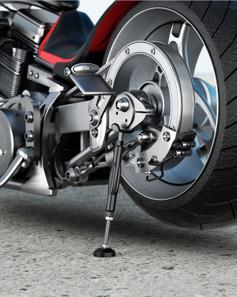 BRCOVAN Motorcycle Stand Wheel Chain Cleaning Maintenance Stand, Portable Motorcycle Lift Stand Jack, Replacement Ridding Emergency Tool for All Motorcycle, Set Includes Brake Buckle