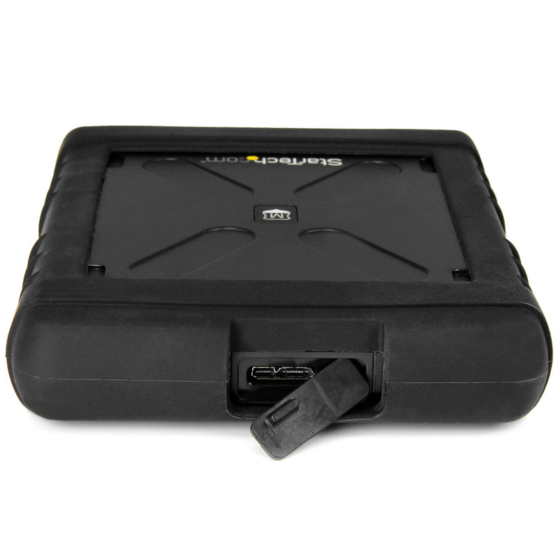 StarTech.com USB 3.0 to 2.5" SATA SSD/HDD Enclosure - UASP Enhanced External Hard Drive Enclosure - MIL-STD-810G Rated Case (S251BRU33),Black