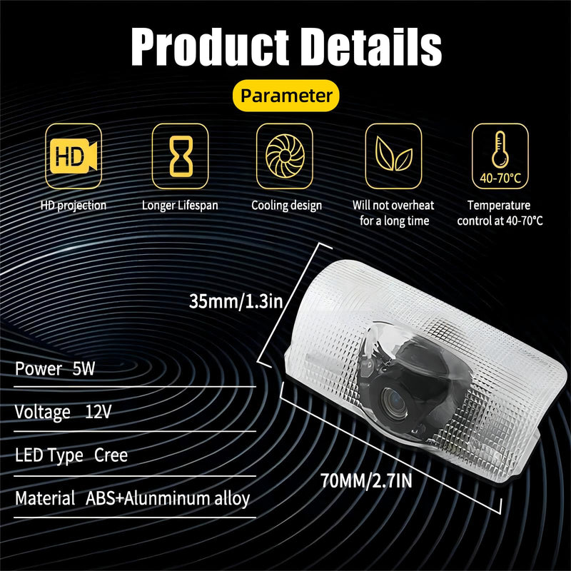 4Pcs Car Door Lights Logo Projector Compatible with LS/ES/is/LX/RX/GS/GX/RC/UX Car Accessories, No Fade HD LED Car Welcome Projector Lights, 3D Ghost Shadow Light 4Pcs Pure White