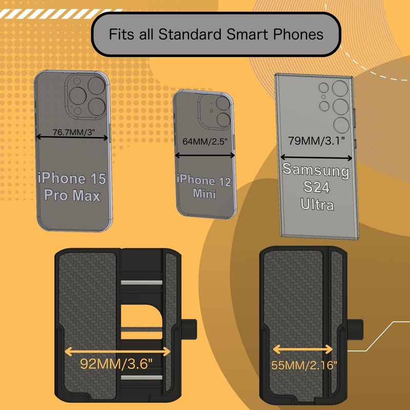 Phone Holder for Ram 2013-2018 1500/2500/3500/4500. Custom Made/No Tools Required.