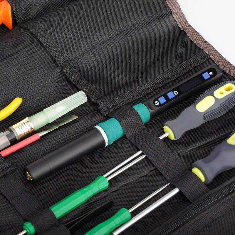 WEP 928D-IV Soldering Iron Kit with Fast Heating with C235 Tip, Dynamic Screen, Compact Digital Soldering Iron with Multi-Functional Cover, Type-C Powering, Sleep Mode, PD and QC Protocols Basic Style
