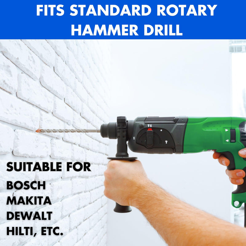 SOMADA 1-3/8-Inch x 15-Inch SDS MAX Long Drill SDS-MAX Rotary Hammer Drill Bit 4-Cutter Carbide Tip for Concrete, Brick, Stone and Masonry Drilling 1-3/8"x15"