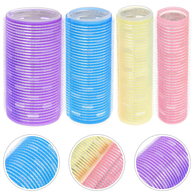  [AUSTRALIA] - jojofuny 4pcs Self-grip Hair Rollers Set for Long Hair Aluminum Heat-conductive Curlers Extended Length in Small Medium Large and Xl Sizes for Overnight Styling