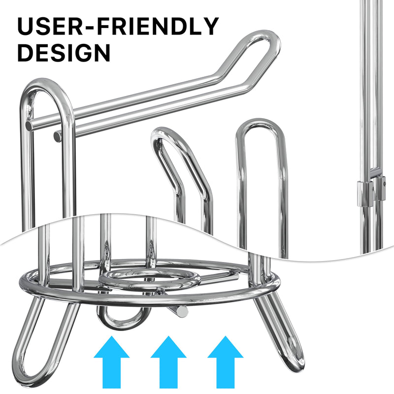 Simple Houseware Bathroom Toilet Tissue Paper Roll Storage Holder Stand, Chrome Standard