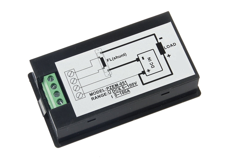 DC 6.5V-100V 0-50A LCD Display Digital Current Voltage Power Energy Meter Multimeter Ammeter Voltmeter with 50A 75mv Current Shunt