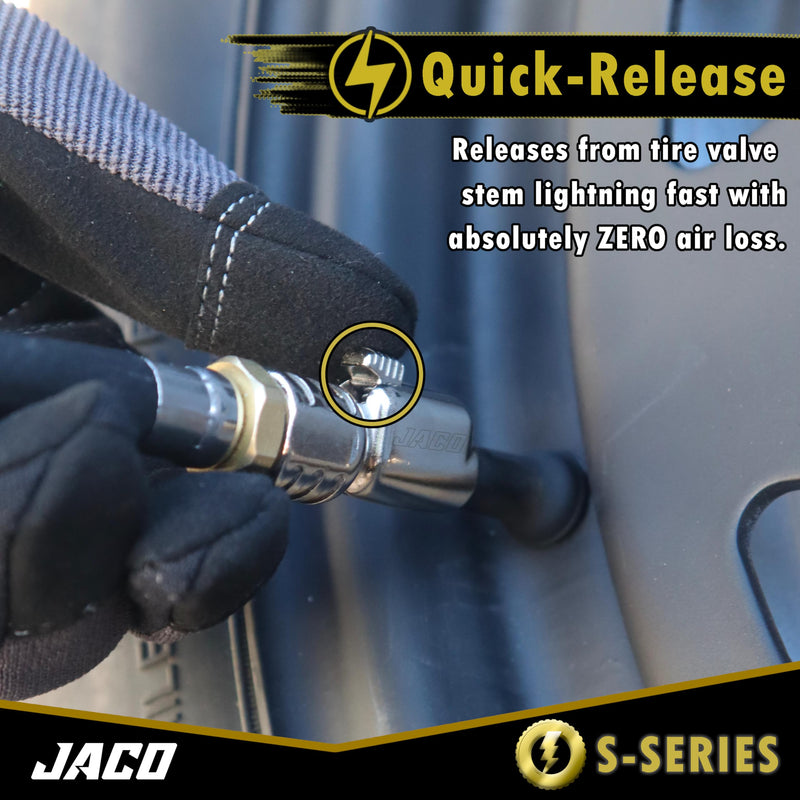 JACO Lightning S-Series Tire Air Chuck - 1/4" F-NPT (Open Flow) (2-Pack) 2-Pack Open Flow