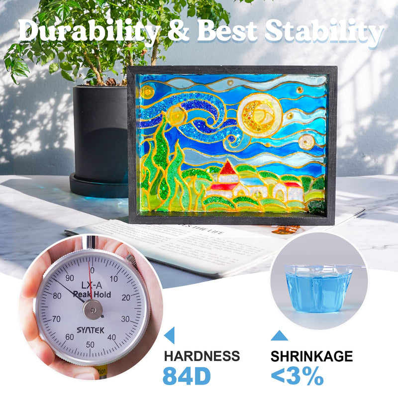 Bundle Set of UV Resin Kit with UV Flashlight and Upgraded 500g Crystal Clear UV Resin