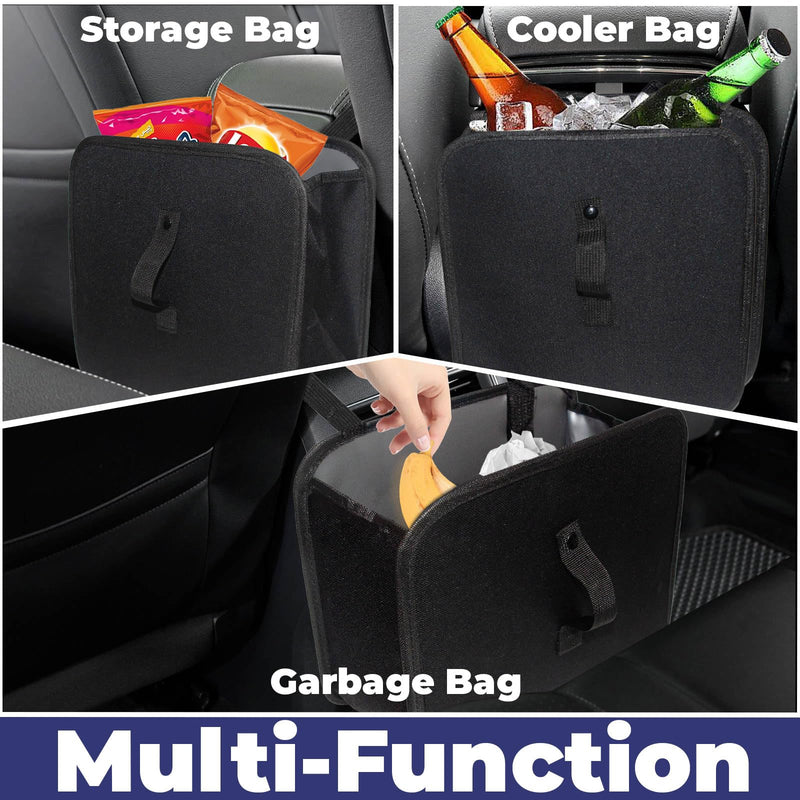 Car Trash Can, Foldable Trash Can Collapsible Hanging Trash Bag for Car Seat, 2 Gallons Leakproof Garbage Bags, Cars Must Haves Interior Accessories Essentials