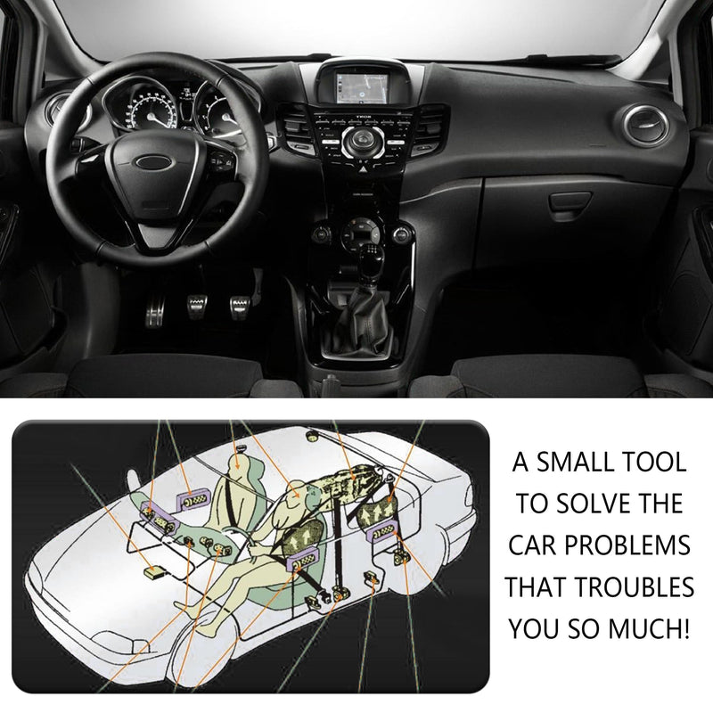 4PCS Airbag Bypass Resistor Car Diagnostic Tool,Professional 12V Car SRS Airbag Simulator Tester with 2 Pin Plug,Universal Car Diagnostic Scanner for Quickly Locating Airbag Faults 1.92x0.76x0.42 inch