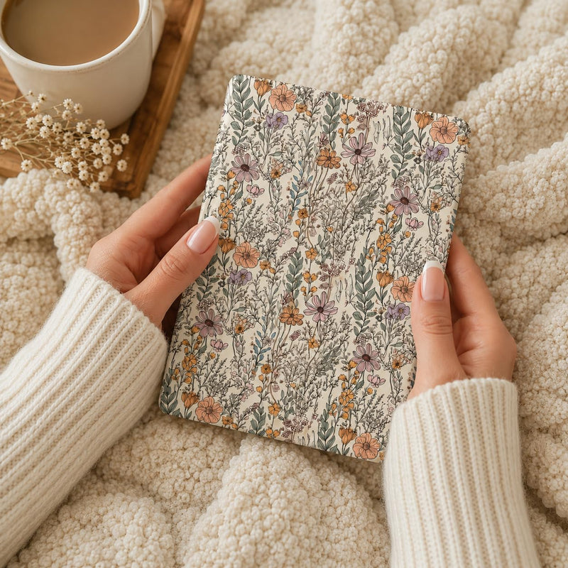 Wildflower Case for Kindle 12th Gen 7" 2024 Release, Boho Slim Case for E Reader 12th 2024 Gen Paperwhite Protective Cover, Bookish Girly Gift Ideas