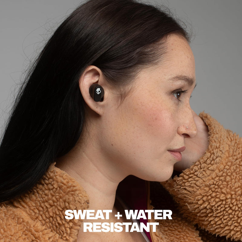Skullcandy Smokin’ Buds 360 Wireless Noise Isolating Earbuds - True Black | In-Ear Fit, Bluetooth, 20 Hours Battery, IPX4 Sweat and Water Resistant, Microphone for iPhone Android, Commuting, Studying