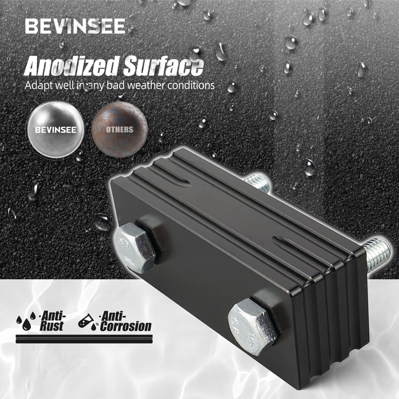 Bevinsee Hood Vent Space Riser Spacer Kit Compatible with Jeep Cherokee XJ 1984-2001 Black