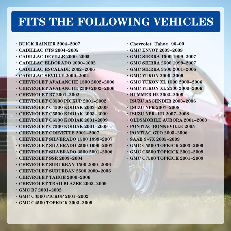 Mass Air Flow Sensor MAF Compatible with Chevrolet Silverado Suburban Escalade Tahoe Yukon 99-07 /Cadillac Rainier Deville Eldorado 00-05 /Pontiac 05-06 Replaces OE 213 4160 25318411 86-8411
